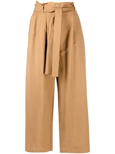Pantaloni Pinko cu talie înaltă maro