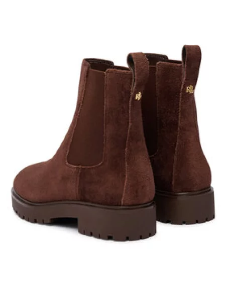 Chelsea cipele LAUREN RALPH LAUREN Allyson Suede Bootie smeđa