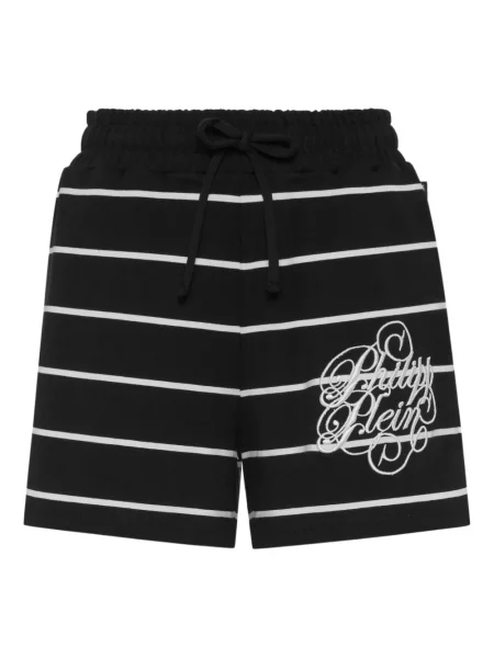 Pantaloni scurți Philipp Plein cu dungi negru