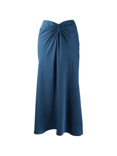 Fustă midi Ba&sh până la genunchi albastru