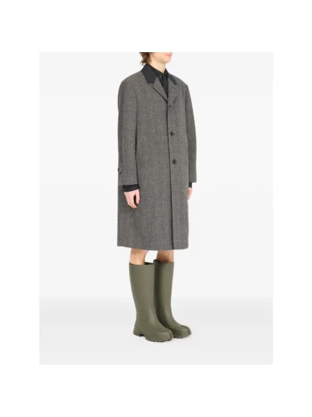 Płaszcz Maison Margiela wełniany szary