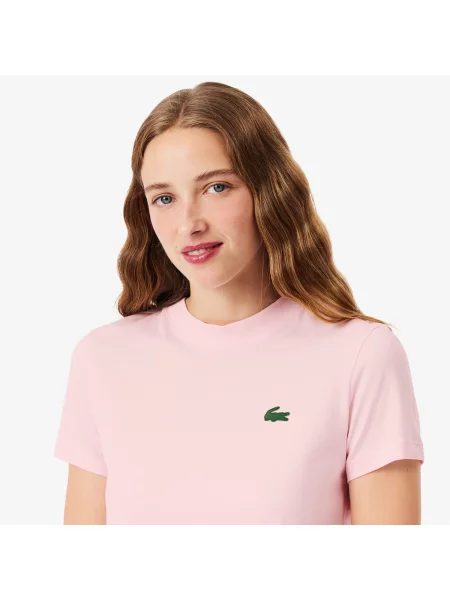 Lacoste Sportowy T-Shirt Z Technicznej Bawełny Ultra Dry różowa