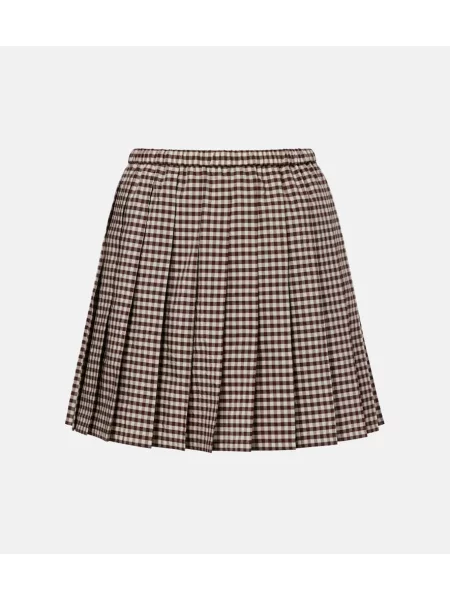 Fusta plisata Moncler plisată maro