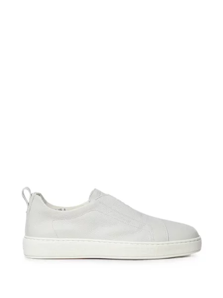 Chiloți Santoni din piele slip-on alb