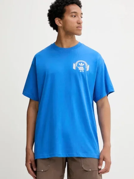 Тениска adidas Originals Music Fests Tee с принт синьо