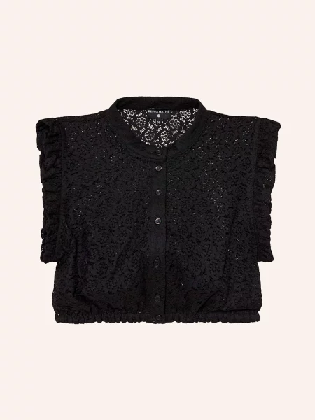 Kinga Mathe Bluzka Bawarska Emma Z Koronki schwarz czarna