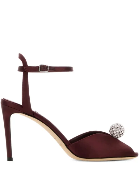 Sandale Jimmy Choo din satin roșu