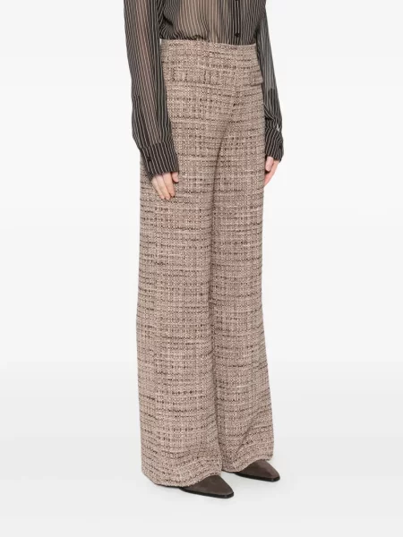 Pantaloni Sandro din tweed maro
