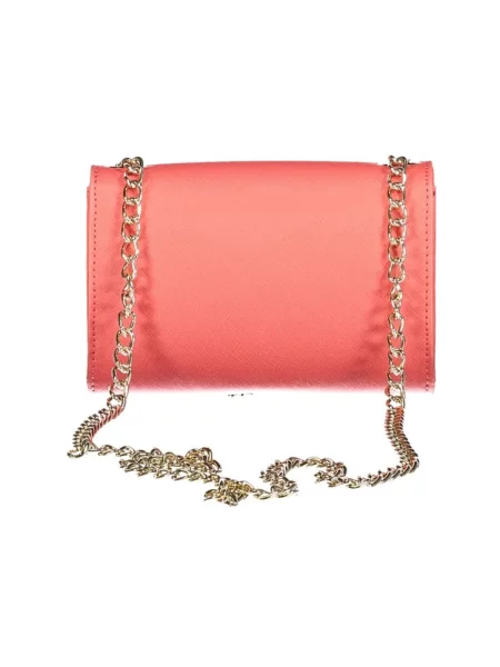 Lniana torebka na łańcuszku Valentino różowa