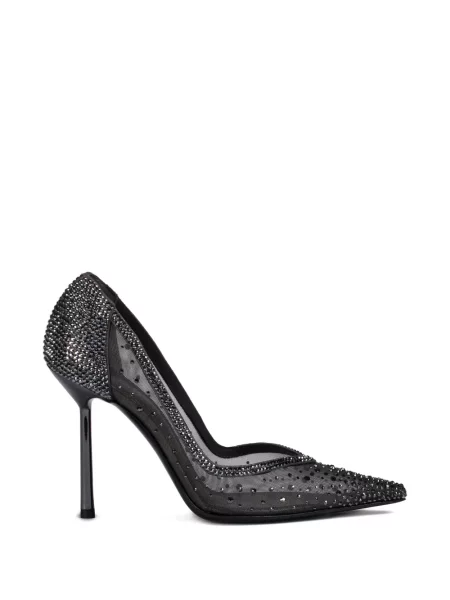 Pantofi cu toc Le Silla plasă de cristal gri