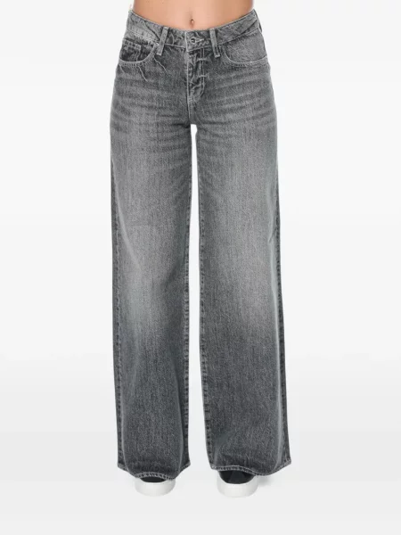Blugi cu picior larg Armani Exchange cu 5 buzunare gri