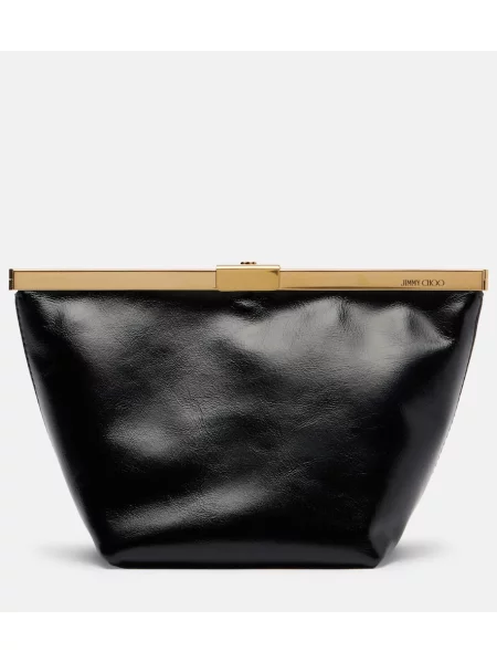Geantă plic Jimmy Choo din piele negru