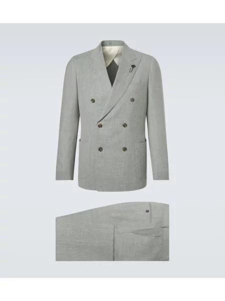 Vuneni odgovarati odijelo Lardini dvoredan zelena