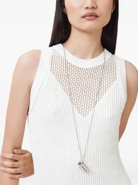 Rochie midi Allsaints tricotate până la genunchi de costum alb