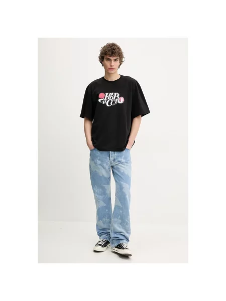 Fiorucci t-shirt Curly Lollipop Logo Boxy T-Shirt z nadrukiem czarny