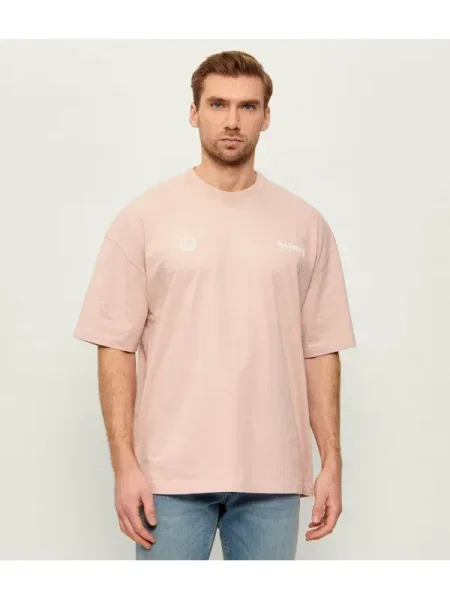 AllSaints Tricou EMBLEM | Oversize fit roz
