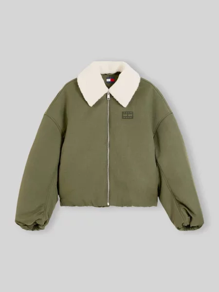 Tommy Jeans Bomberka Z Odpinanym Kołnierzem gruen oliwkowa