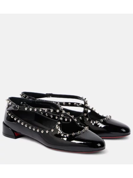 Balerini Christian Louboutin din piele de lac negru