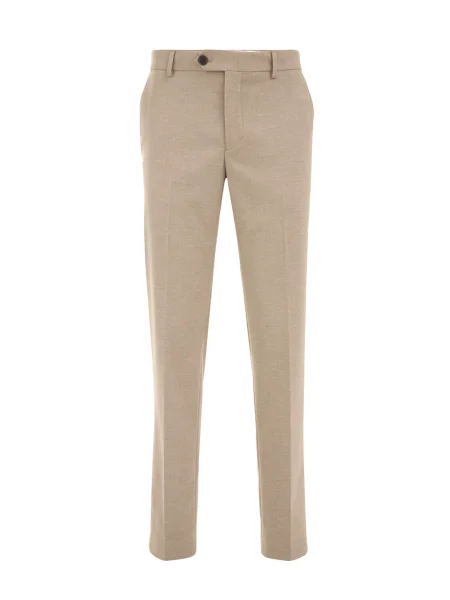 WE Fashion Kalhoty s puky béžová