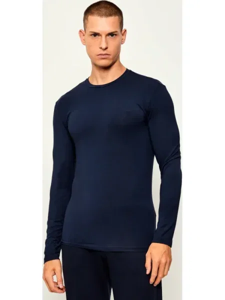 Hosszú ujjú póló Emporio Armani kék