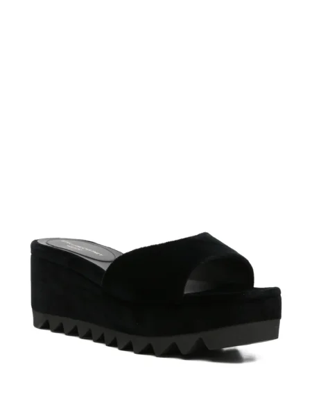 Sandale Stella Mccartney de catifea cu platformă negru