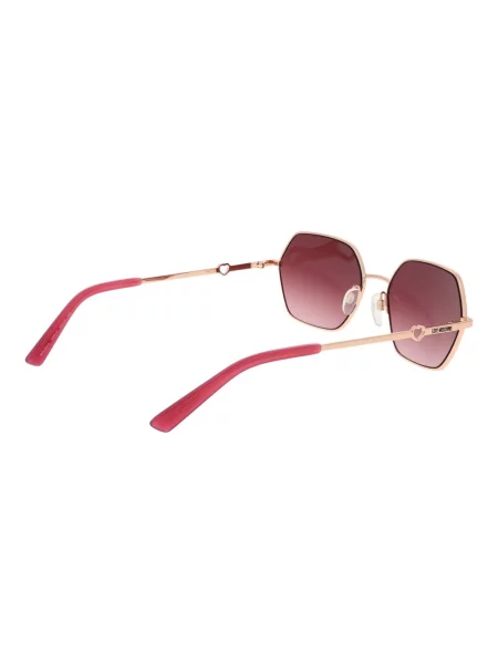 Love Moschino Akcesoria Kobieta Różowy ONE SIZE Oktagonalne Okulary Słoneczne z Serduszkiem żółte