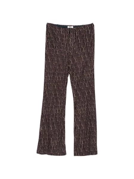 Pantaloni Siyu cu imagine cu imprimeu geometric evazate negru
