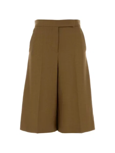 Bermude Max Mara de lână maro