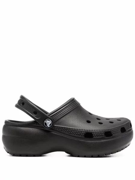 Papuci Crocs cu platformă negru