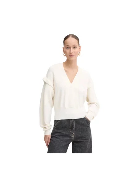 Sweter Iro wełniany beżowy