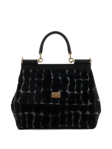 Geantă Dolce & Gabbana cu model leopard negru