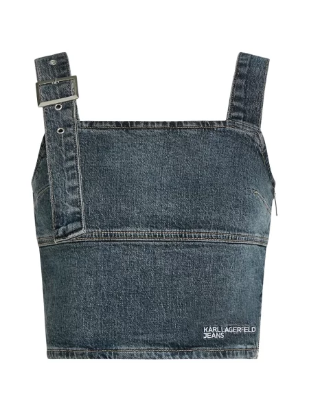 Top Karl Lagerfeld Jeans cu cataramă albastru
