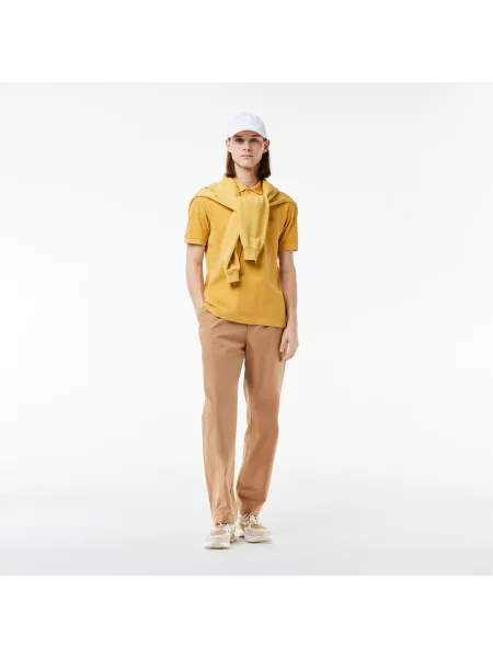 Lacoste Koszulka Polo Classic Fit Z Bawełny Piqué żółta