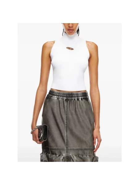 Top Diesel żakardowy biały