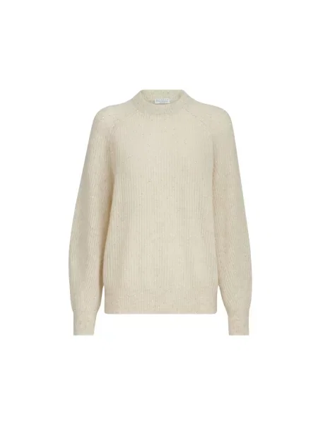 Sweter Brunello Cucinelli chunky beżowy
