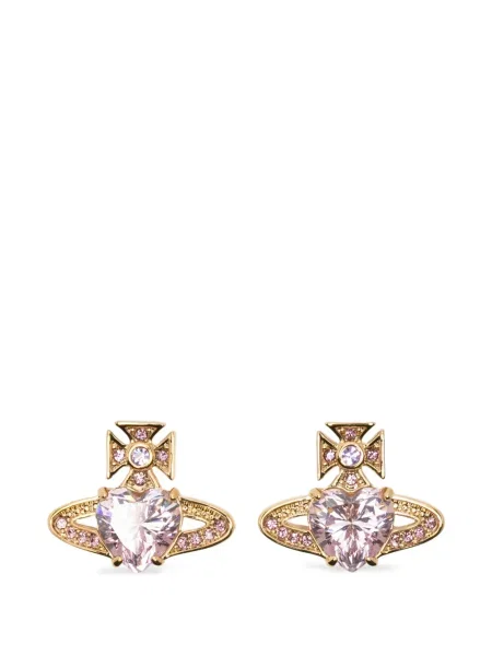 Cercei Vivienne Westwood cu motiv cu inimi auriu