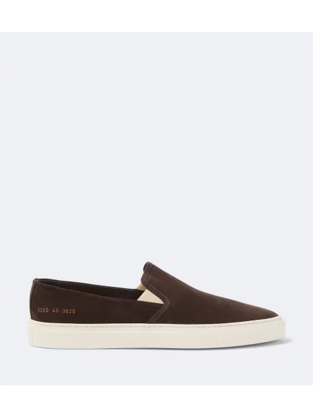 Chiloți Common Projects din piele de căprioară slip-on maro