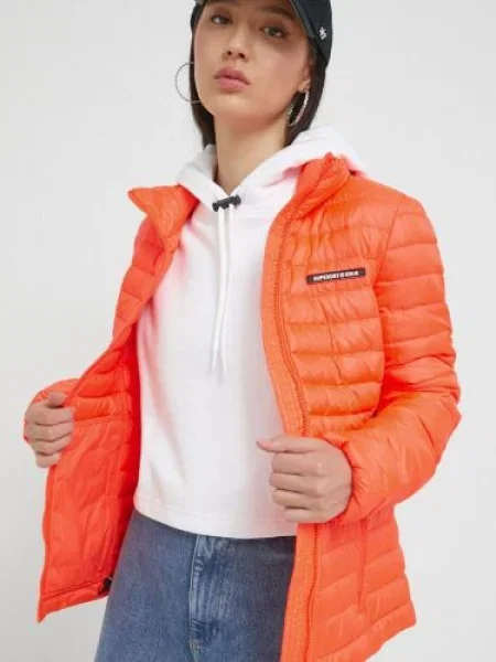 Geacă cu puf Superdry portocaliu