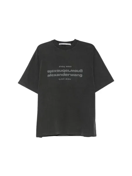 Koszulka Alexander Wang z nadrukiem szara