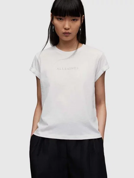 Тениска AllSaints Anna бяло