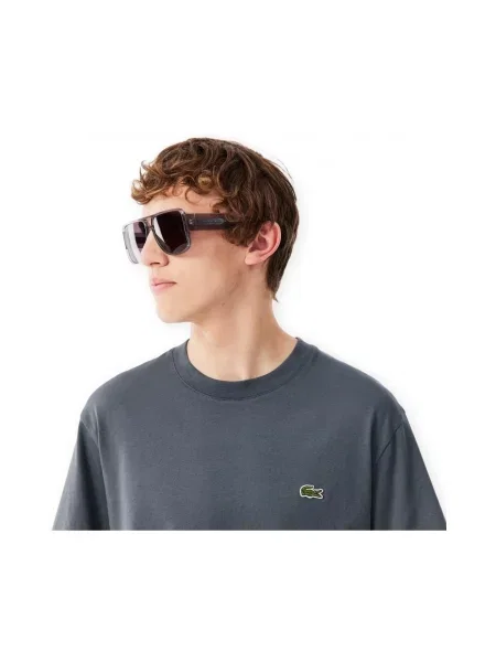 Klasické tričko Lacoste sivá