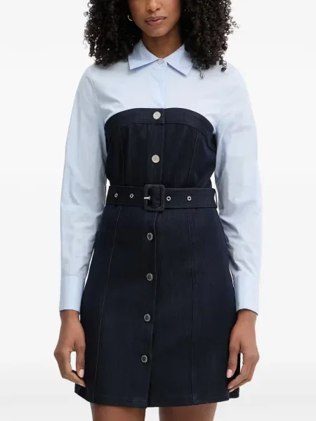 Cu centură rochie mini Morgan albastru