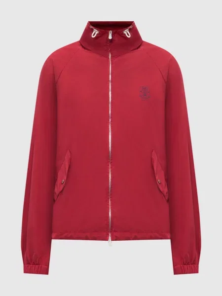 Ветровка Brunello Cucinelli с принтом бордовая