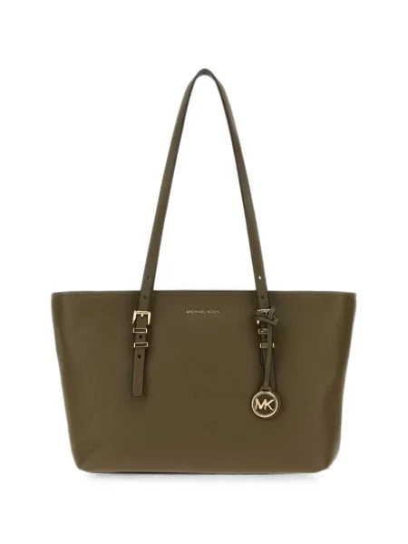 Geantă Michael Michael Kors din piele cu autograf roz