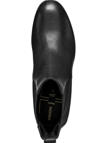 Geox botki skórzane D WALK PLEASURE czarne