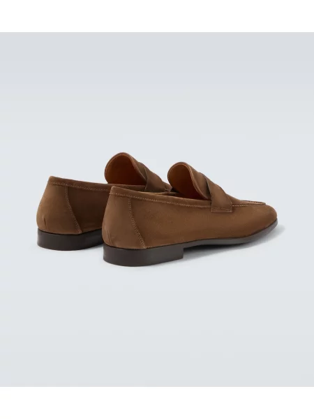 Pantofi loafer Magnanni din piele de căprioară maro