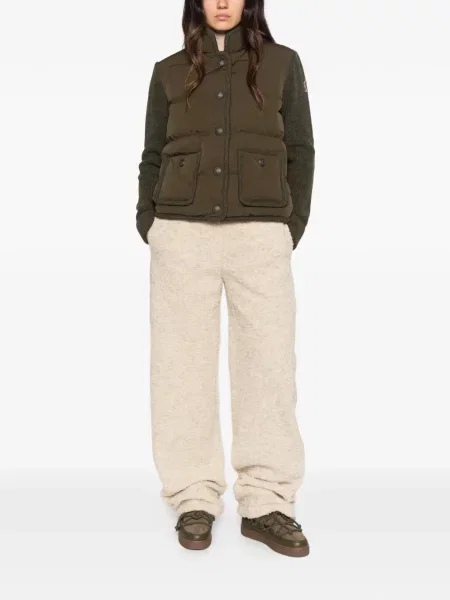Ватиран пуловер Moncler Grenoble зелено
