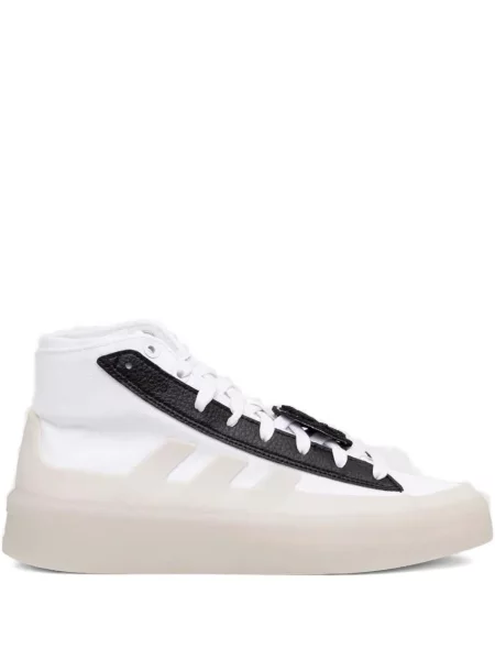 Sneakerși Adidas Cloudfoam alergare cu dungi cu platformă verde