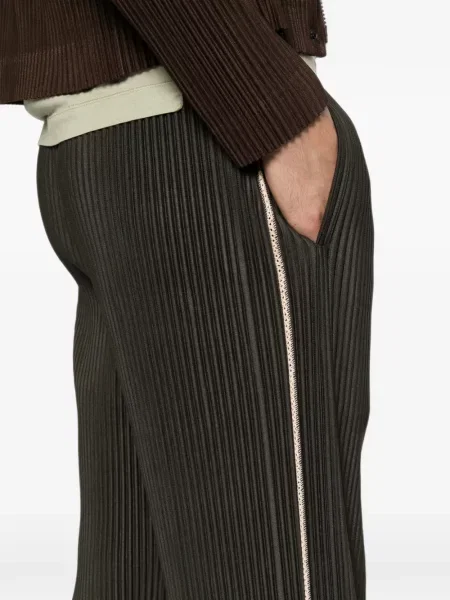 Ριγέ παντελόνι Homme Plissé Issey Miyake καφέ