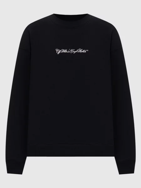 Світшот з вишивкою Script Arrow Off-white чорний